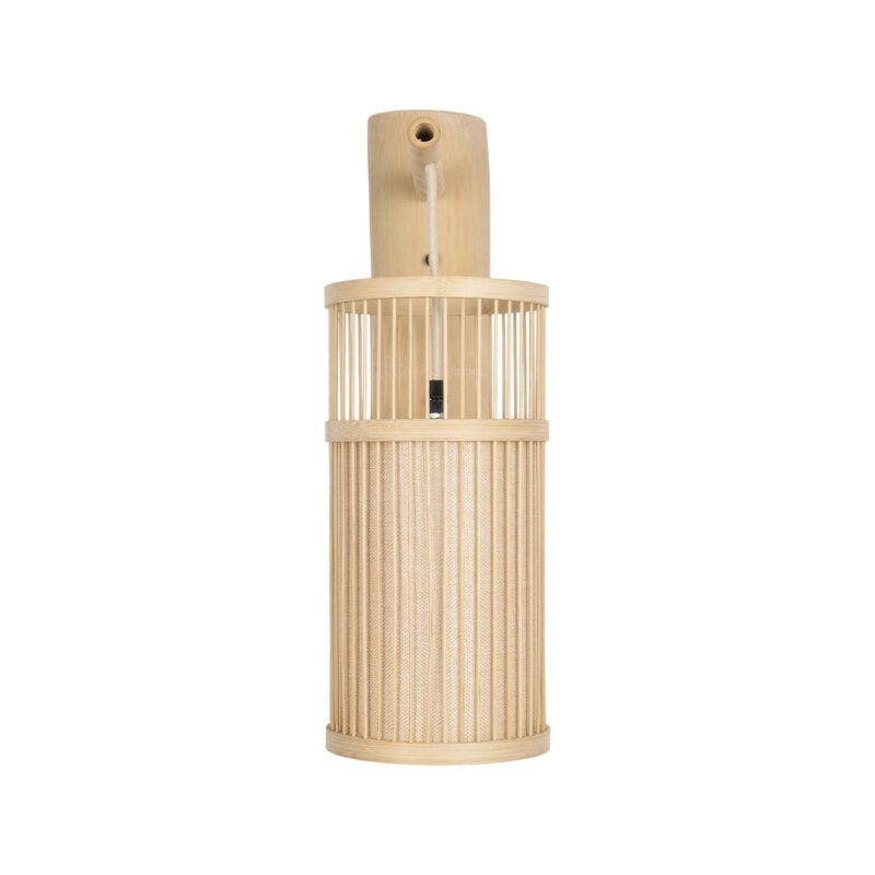 GLOBOSTAR® TULUM 01972 Boho Φωτιστικό Τοίχου – Απλίκα με Ντουί 1 x E27 AC 220-240V IP20 – Μπεζ – Μ16 x Π28 x Υ50cm