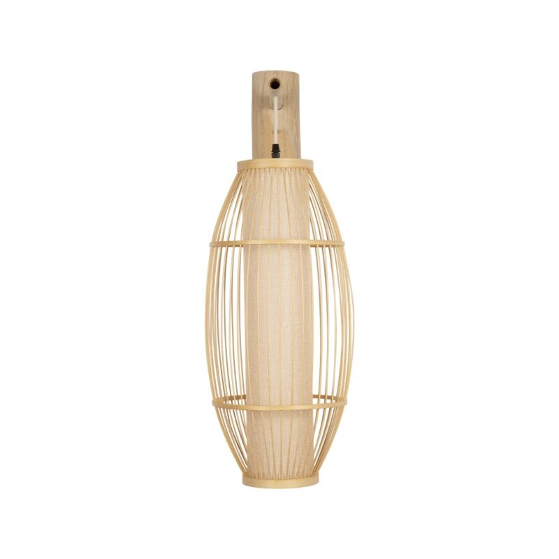 GLOBOSTAR® TULUM 01973 Boho Φωτιστικό Τοίχου – Απλίκα με Ντουί 1 x E27 AC 220-240V IP20 – Μπεζ – Μ25 x Π33 x Υ73cm