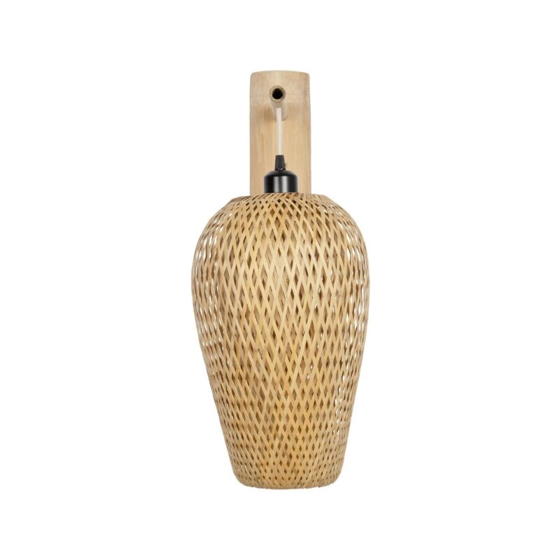 GLOBOSTAR® SELVA 01977 Boho Φωτιστικό Τοίχου – Απλίκα με Ντουί 1 x E27 AC 220-240V IP20 – Μπεζ – Μ24 x Π32 x Υ56cm