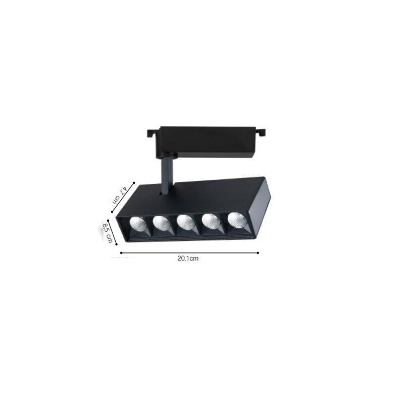 InLight Σποτ 20W μονοφασικής ράγας σε μαύρο χρώμα (T1-05800-Black )