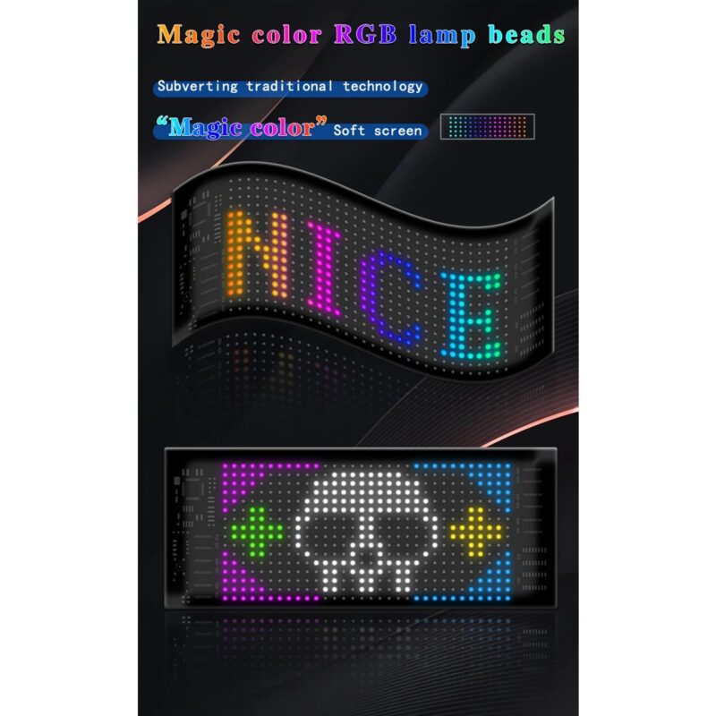 GLOBOSTAR® MATRIX GLB-106-0001 Εύκαμπτη Κυλιόμενη Ψηφιακή Επιγραφή 17.3x7cm P4 32×16 Pixel LED 10W DC 5V 2A με USB 2.0 Αδιάβροχο IP65 Πολύχρωμο RGB – Bluetooth Control μέσω iPIXEL APP – Μ17.3 x Π0.2 x Υ7cm – 2 Χρόνια Εγγύηση