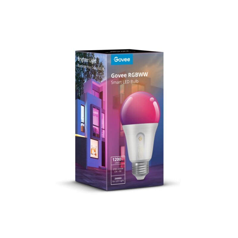 Smart Wi-Fi & Bluetooth Λάμπα LED E27 1200lm 12W RGBWW H6009 Govee 1.SH.01.G051