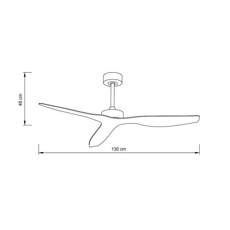 it-Lighting Trent – Fan in Black and wooden Color (102000685)