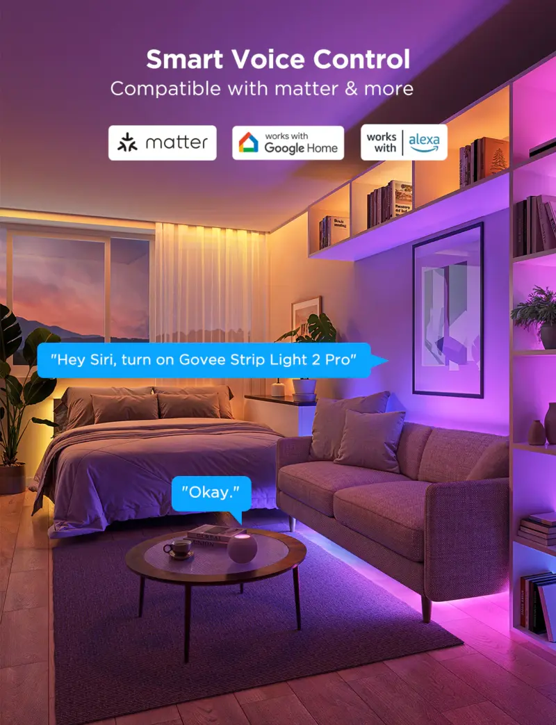 Wi-Fi Smart Σετ Ταινίας LED RGBIC 5m H61F5 Govee 1.SH.01.G064