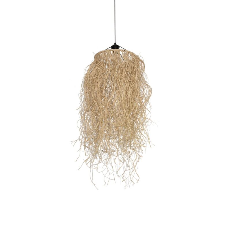 GLOBOSTAR® PIOVERE 205-0078 Boho Κρεμαστό Φωτιστικό Οροφής με Ντουί 1 x E27 AC 220-240V IP20 – Μπεζ – M35 x Π35 x Υ70cm