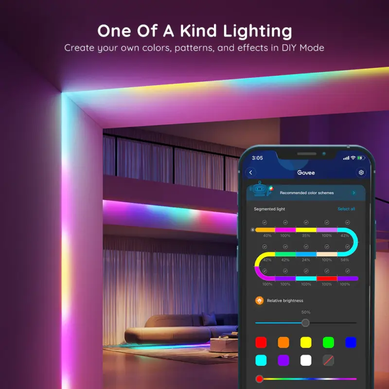 Wi-Fi Smart Σετ Ταινίας LED RGBIC 10m H618C Govee 1.SH.01.G024
