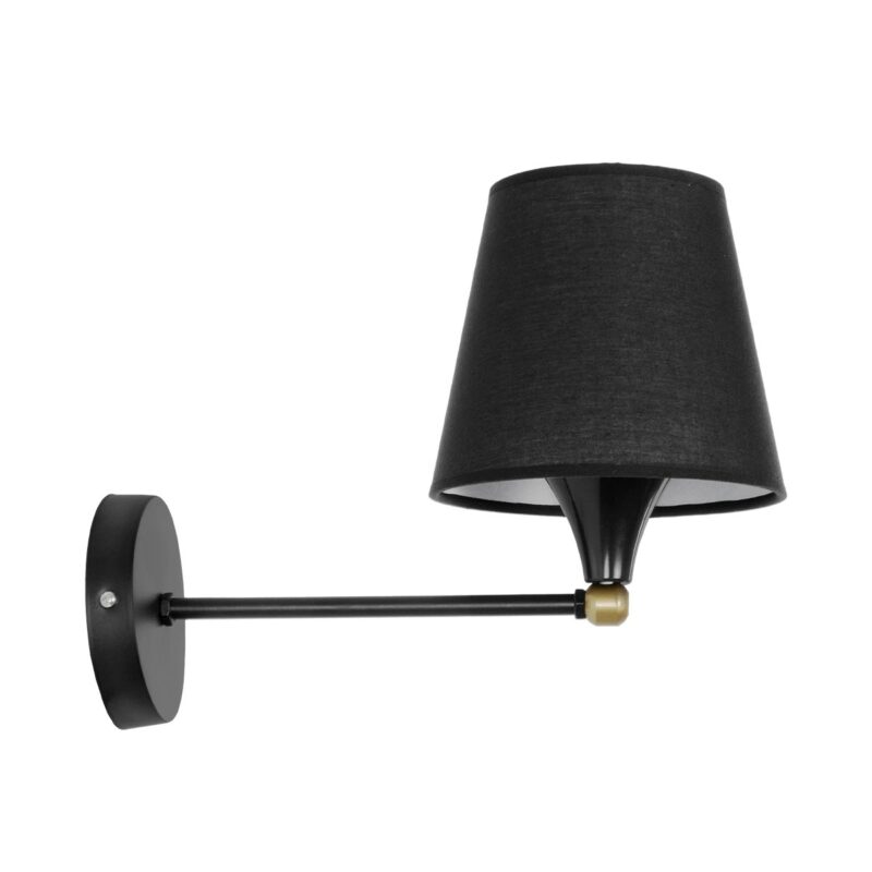GLOBOSTAR® BLAKI 201-0115 Μοντέρνο Φωτιστικό Τοίχου – Απλίκα με Ντουί 1 x E27 AC 220-240V IP20 – Μαύρο – Μ40 x Π15 x Υ20cm