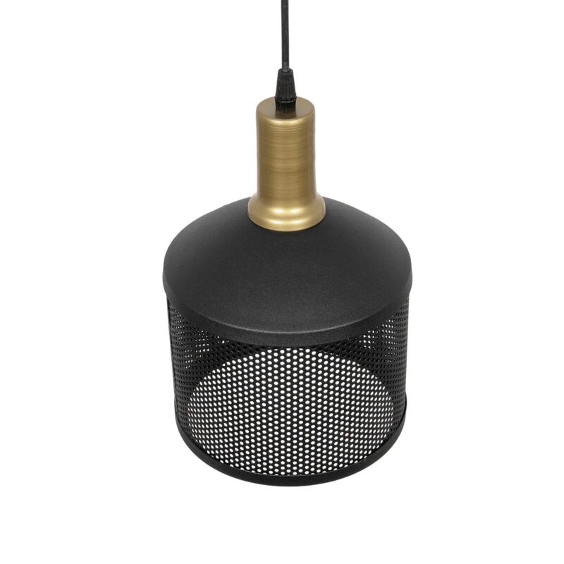 GLOBOSTAR® NETO 201-0130 Μοντέρνο Κρεμαστό Φωτιστικό Οροφής με Ντουί 1 x E27 AC 220-240V IP20 – Χρυσό & Μαύρο – Μ18 x Π18 x Υ70cm