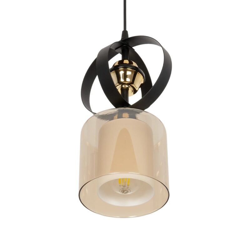 GLOBOSTAR® ZENIA 201-0134 Vintage Κρεμαστό Φωτιστικό Οροφής με Ντουί 1 x E27 AC 220-240V IP20 – Μαύρο – Μ16 x Π16 x Υ70cm