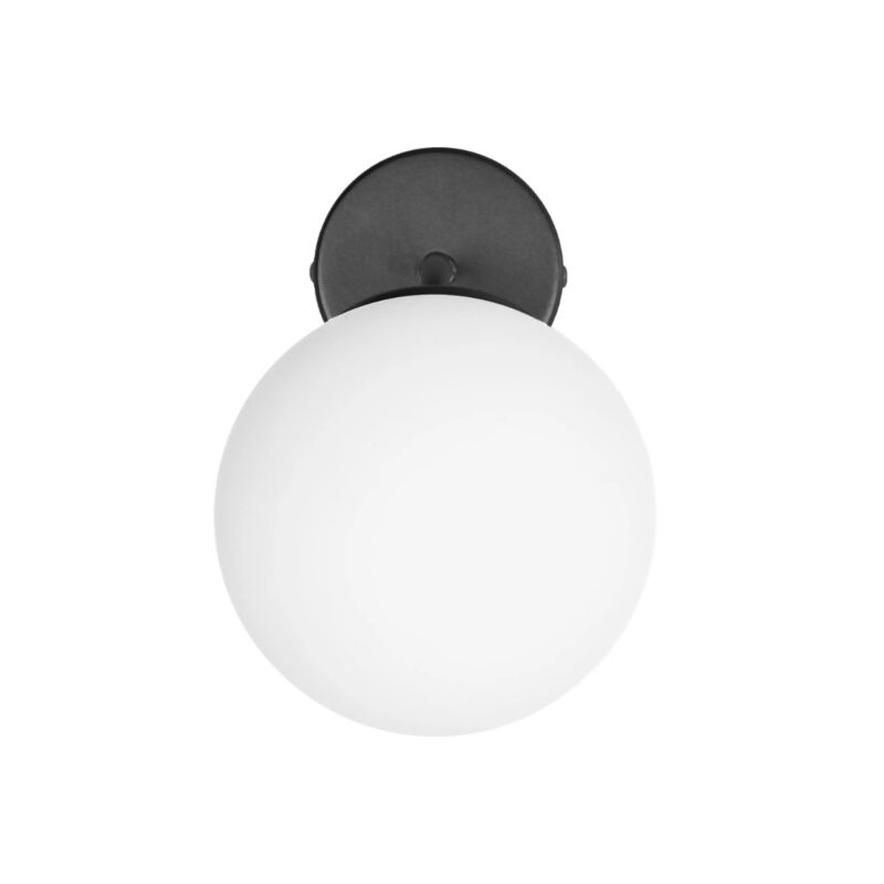 GLOBOSTAR® DALPH 203-0034 Vintage Φωτιστικό Τοίχου – Απλίκα με Ντουί 1 x E27 AC 220-240V IP20 – Μαύρο & Λευκό – M15 x Π25 x Υ22cm