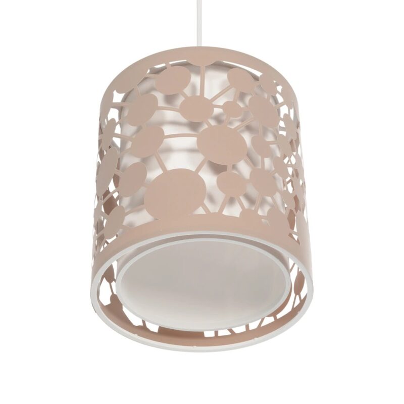 GLOBOSTAR® PETAL 203-0066 Μοντέρνο Κρεμαστό Φωτιστικό Οροφής με Ντουί 1 x E27 AC 220-240V IP20 – Ροζ – Μ23 x Π23 x Υ30cm