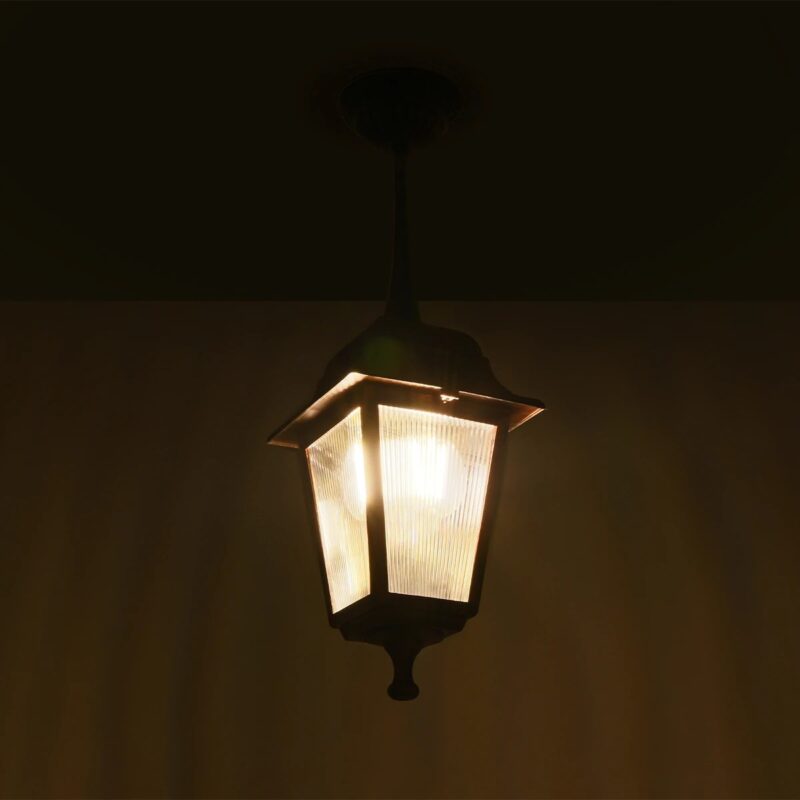 GLOBOSTAR® SOLME 203-0214 Vintage Φωτιστικό Οροφής με Ντουί 1 x E27 AC 220-240V IP44 – Χάλκινο – Μ15 x Π15 x Υ27cm
