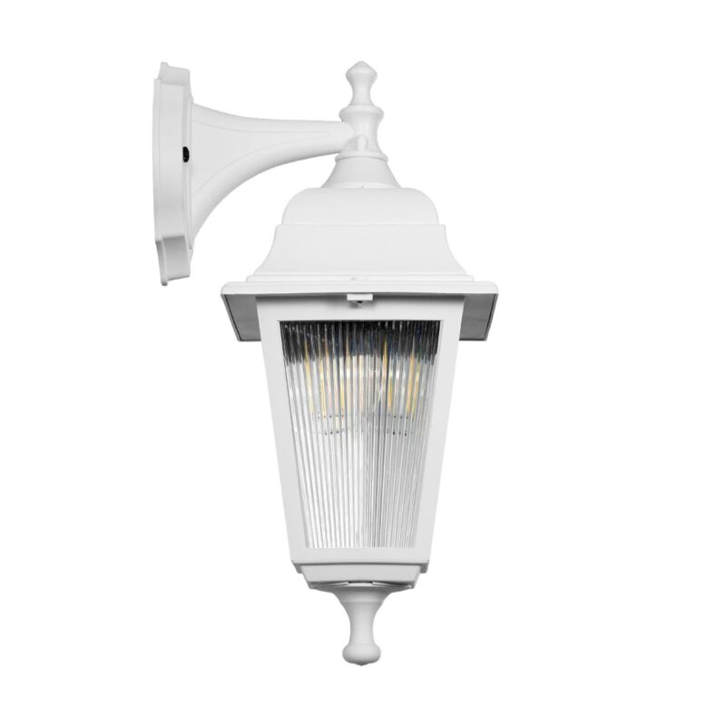 GLOBOSTAR® SOLME 203-0221 Vintage Φωτιστικό Τοίχου – Απλίκα με Ντουί 1 x E27 AC 220-240V IP44 – Λευκό – Μ15 x Π20 x Υ35cm