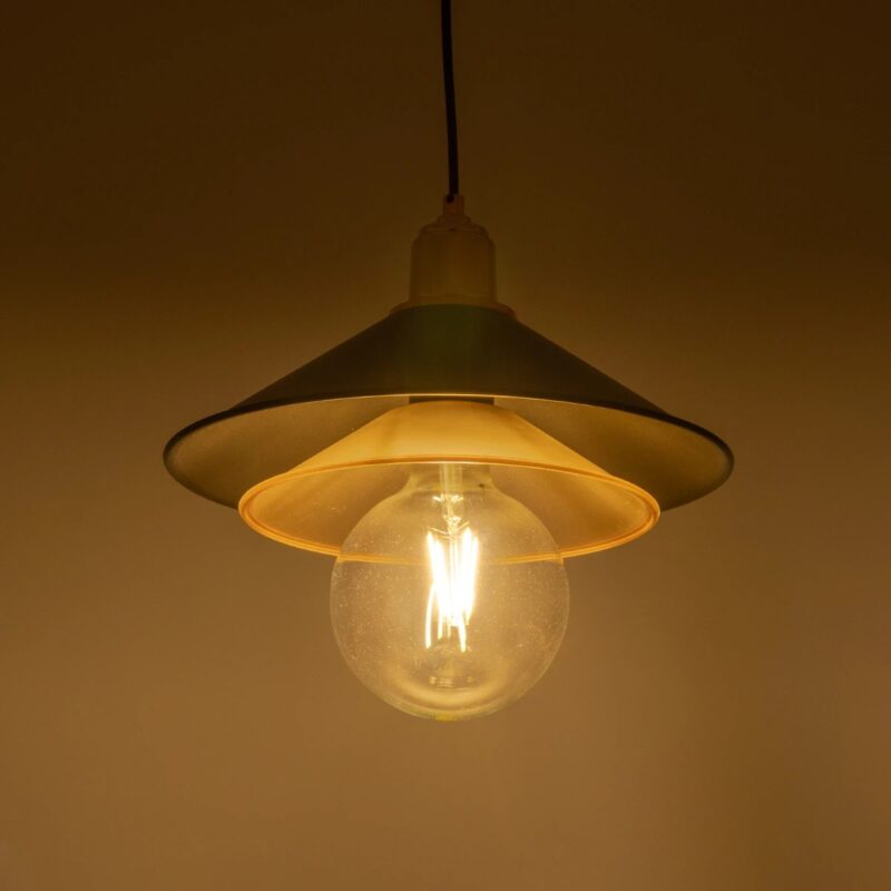GLOBOSTAR® FERRO 203-0269 Μοντέρνο Κρεμαστό Φωτιστικό Οροφής με Ντουί 1 x E27 AC 220-240V IP20 – Μαύρο & Χάλκινο – Μ30 x Π30 x Υ19cm