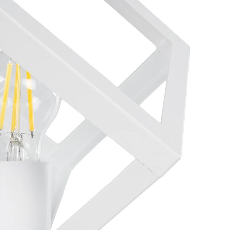 GLOBOSTAR® DISE 203-0273 Μοντέρνο Επιτραπέζιο Φωτιστικό Πορτατίφ με Ντουί 1 x E27 AC 220-240V IP20 – Λευκό – Μ28 x Π28 x Υ29cm