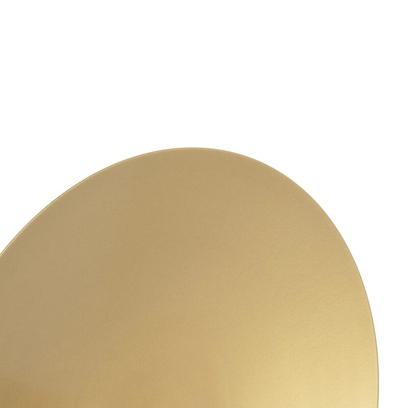 GLOBOSTAR® PLATO 203-0278 Vintage Φωτιστικό Τοίχου – Απλίκα με Ντουί 1 x E14 AC 220-240V IP20 – Χρυσό & Λευκό – M40 x Π19 x Υ40cm