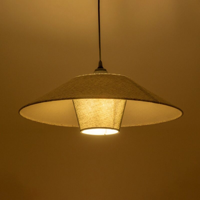 GLOBOSTAR® STORM 203-0292 Μοντέρνο Κρεμαστό Φωτιστικό Οροφής με Ντουί 1 x E27 AC 220-240V IP20 – Μαύρο & Γκρί  – Μ50 x Π50 x Υ24cm