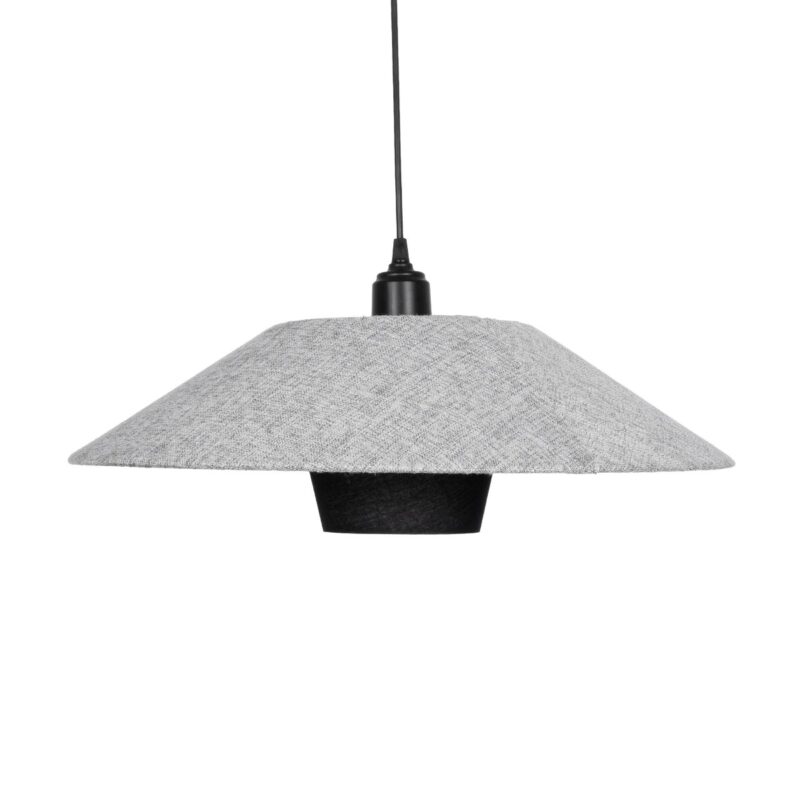 GLOBOSTAR® STORM 203-0292 Μοντέρνο Κρεμαστό Φωτιστικό Οροφής με Ντουί 1 x E27 AC 220-240V IP20 – Μαύρο & Γκρί  – Μ50 x Π50 x Υ24cm