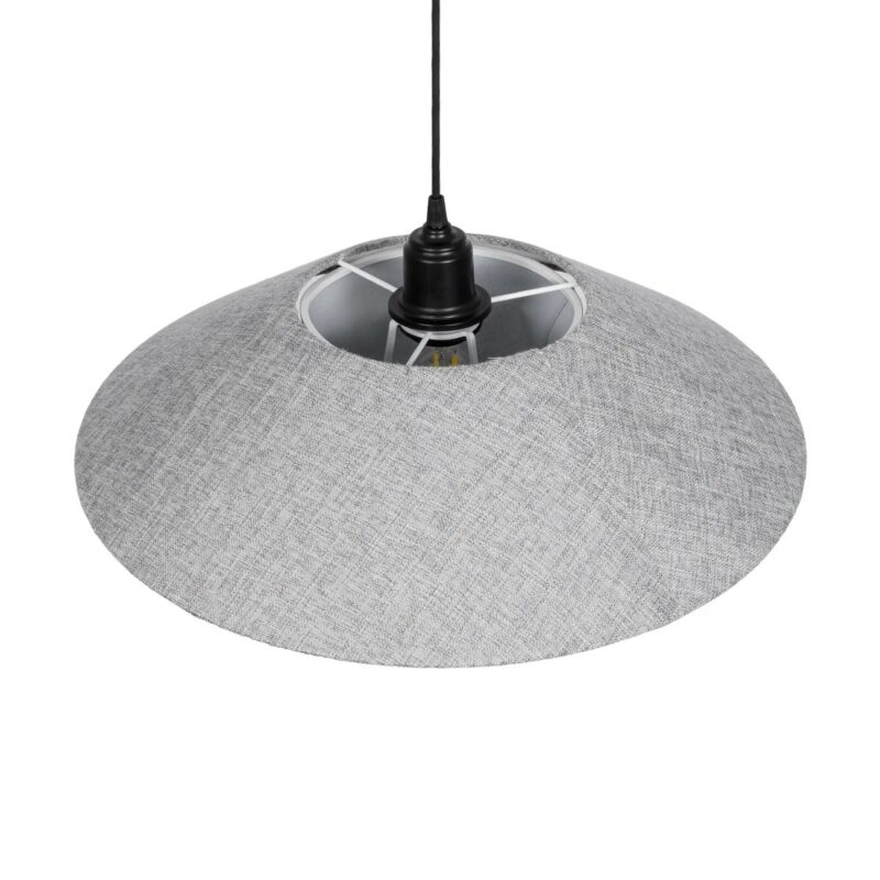 GLOBOSTAR® STORM 203-0292 Μοντέρνο Κρεμαστό Φωτιστικό Οροφής με Ντουί 1 x E27 AC 220-240V IP20 – Μαύρο & Γκρί  – Μ50 x Π50 x Υ24cm