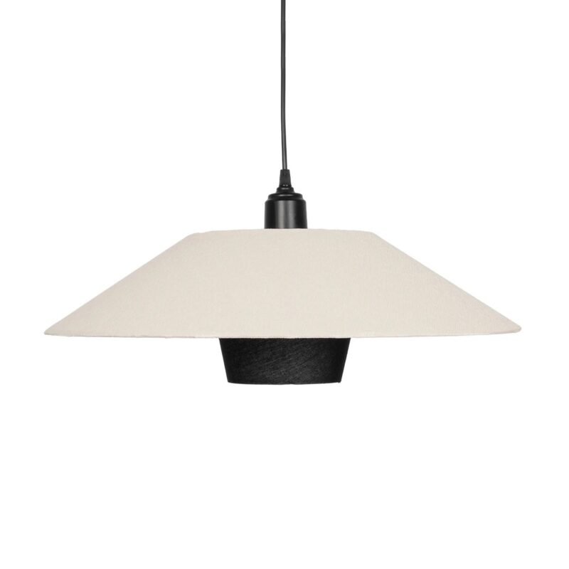 GLOBOSTAR® STORM 203-0293 Μοντέρνο Κρεμαστό Φωτιστικό Οροφής με Ντουί 1 x E27 AC 220-240V IP20 – Μαύρο &  Λευκό – Μ50 x Π50 x Υ24cm