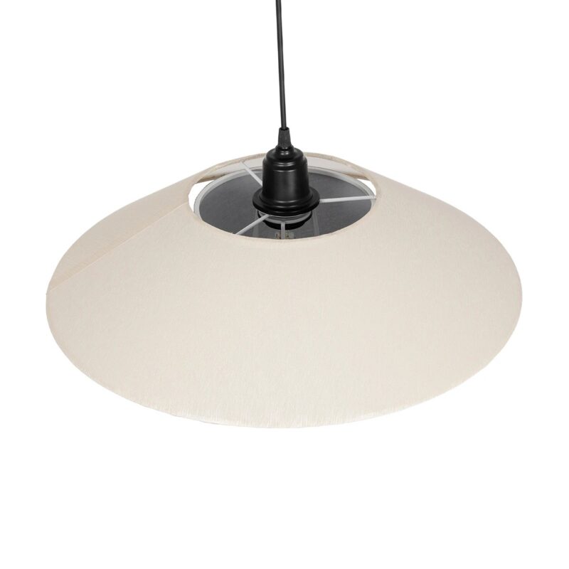 GLOBOSTAR® STORM 203-0293 Μοντέρνο Κρεμαστό Φωτιστικό Οροφής με Ντουί 1 x E27 AC 220-240V IP20 – Μαύρο &  Λευκό – Μ50 x Π50 x Υ24cm