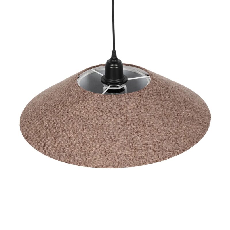 GLOBOSTAR® STORM 203-0294 Μοντέρνο Κρεμαστό Φωτιστικό Οροφής με Ντουί 1 x E27 AC 220-240V IP20 – Μαύρο &  Μπεζ – Μ50 x Π50 x Υ24cm