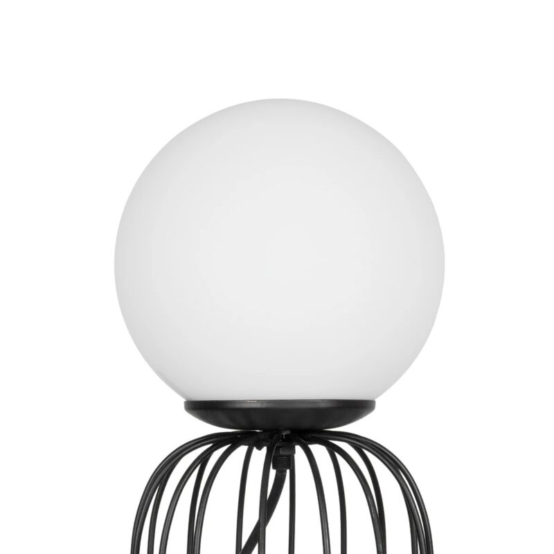 GLOBOSTAR® KAZAF 203-0295 Μοντέρνο Επιτραπέζιο Φωτιστικό Πορτατίφ με Ντουί 1 x E27 AC 220-240V IP20 – Μαύρο & Λευκό – Μ16 x Π16 x Υ40cm