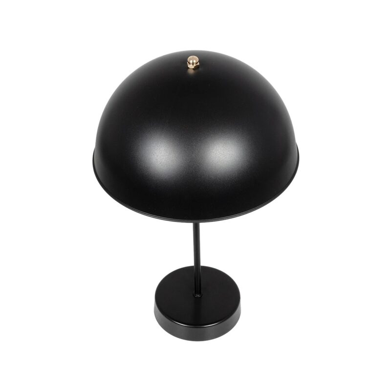 GLOBOSTAR® GAZETA 203-0298 Μοντέρνο Επιτραπέζιο Φωτιστικό Πορτατίφ με Ντουί 1 x E27 AC 220-240V IP20 – Μαύρο & Χρυσό – Μ25 x Π25 x Υ39cm