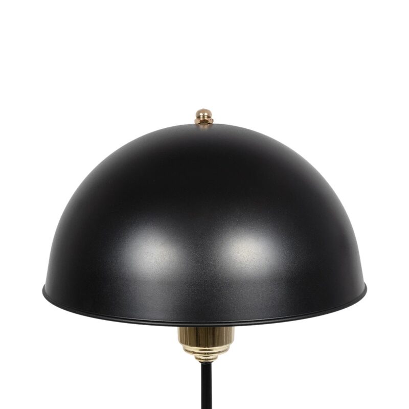GLOBOSTAR® GAZETA 203-0299 Μοντέρνο Επιτραπέζιο Φωτιστικό Πορτατίφ με Ντουί 1 x E27 AC 220-240V IP20 – Μαύρο & Χρυσό – Μ25 x Π25 x Υ39cm