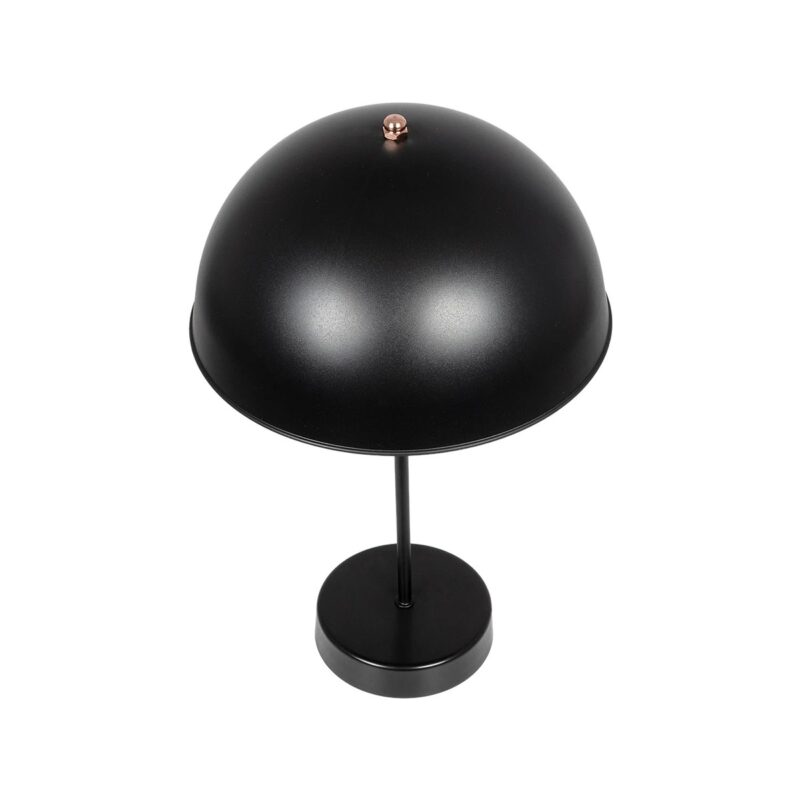 GLOBOSTAR® GAZETA 203-0300 Μοντέρνο Επιτραπέζιο Φωτιστικό Πορτατίφ με Ντουί 1 x E27 AC 220-240V IP20 – Μαύρο & Μπρονζέ – Μ25 x Π25 x Υ39cm