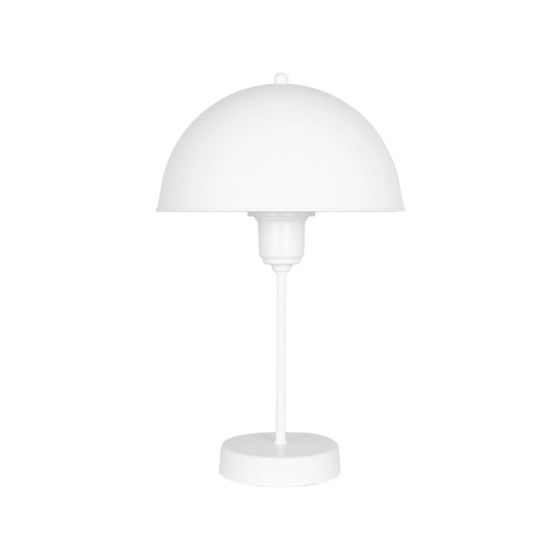 GLOBOSTAR® GAZETA 203-0301 Μοντέρνο Επιτραπέζιο Φωτιστικό Πορτατίφ με Ντουί 1 x E27 AC 220-240V IP20 – Λευκό  – Μ25 x Π25 x Υ39cm