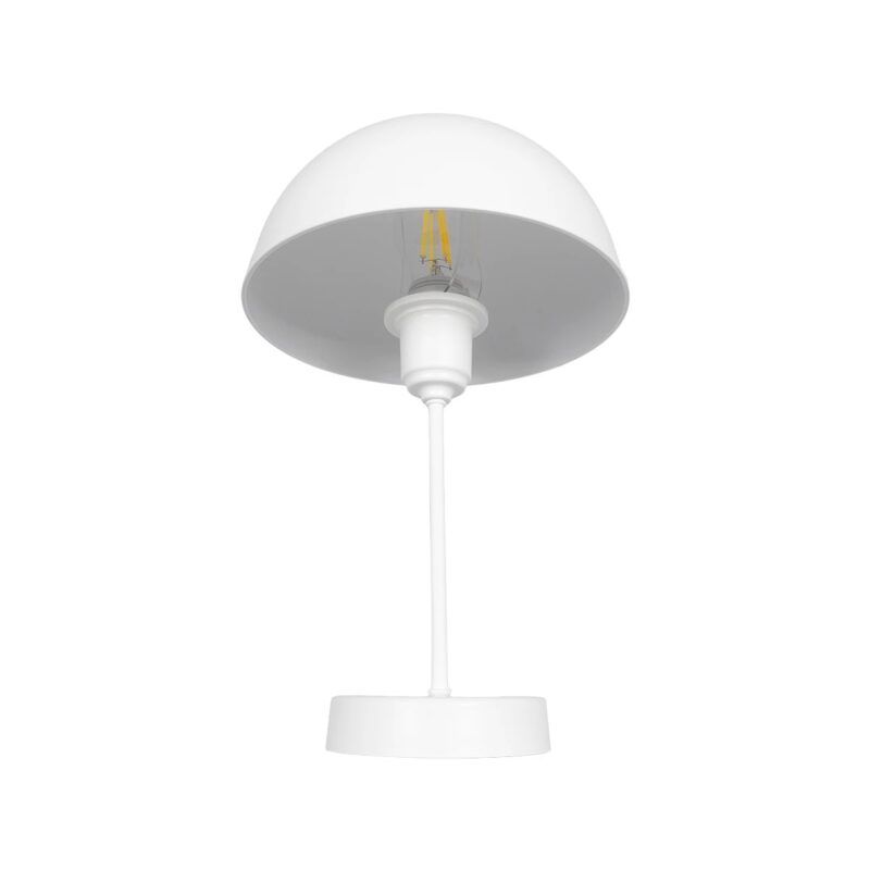GLOBOSTAR® GAZETA 203-0301 Μοντέρνο Επιτραπέζιο Φωτιστικό Πορτατίφ με Ντουί 1 x E27 AC 220-240V IP20 – Λευκό  – Μ25 x Π25 x Υ39cm