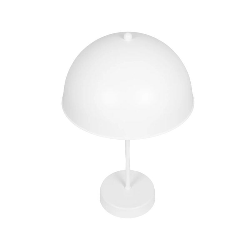GLOBOSTAR® GAZETA 203-0301 Μοντέρνο Επιτραπέζιο Φωτιστικό Πορτατίφ με Ντουί 1 x E27 AC 220-240V IP20 – Λευκό  – Μ25 x Π25 x Υ39cm
