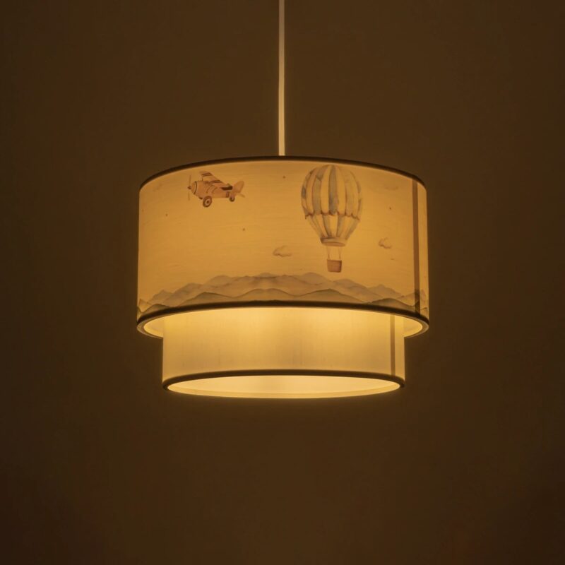 GLOBOSTAR® BALLON 204-0121 Παιδικό Κρεμαστό Φωτιστικό Οροφής με Ντουί 1 x E27 AC 220-240V IP20 – Πολύχρωμο – Μ30 x Π30 x Υ20cm