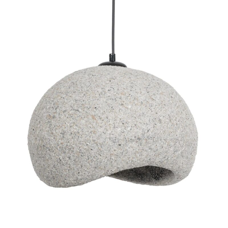 GLOBOSTAR® STONE 204-0123 Μοντέρνο Κρεμαστό Φωτιστικό Οροφής με Ντουί 1 x E27 AC 220-240V IP20 – Γκρι- Μ35 x Π31 x Υ26cm