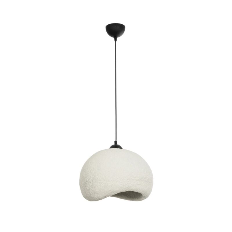 GLOBOSTAR® STONE 204-0124 Μοντέρνο Κρεμαστό Φωτιστικό Οροφής με Ντουί 1 x E27 AC 220-240V IP20 – Γκρι – Μ35 x Π31 x Υ26cm