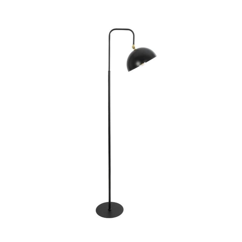 GLOBOSTAR® SNAKE 204-0128 Μοντέρνο Επιδαπέδιο Φωτιστικό με Ντουί 1 x E27 AC 220-240V IP20 – Μαύρο – Μ52 x Π25 x Υ154cm