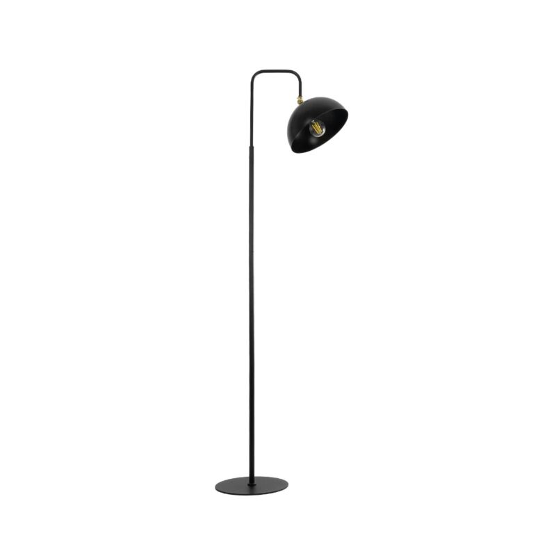 GLOBOSTAR® SNAKE 204-0128 Μοντέρνο Επιδαπέδιο Φωτιστικό με Ντουί 1 x E27 AC 220-240V IP20 – Μαύρο – Μ52 x Π25 x Υ154cm