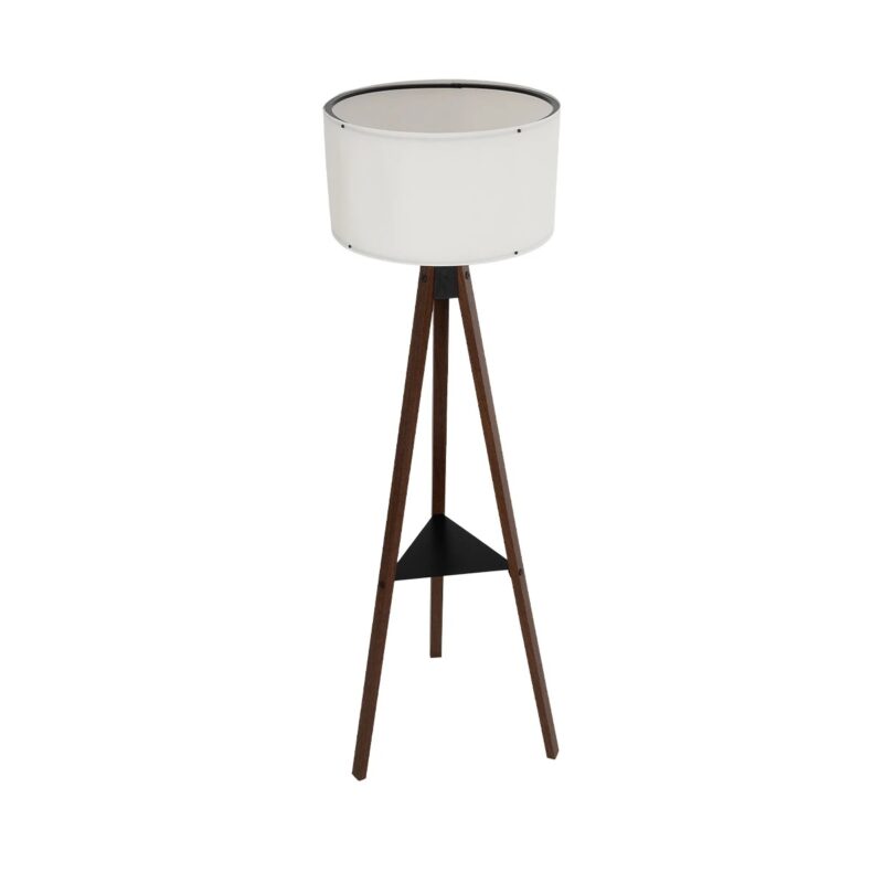 GLOBOSTAR® SHELF 204-0129 Μοντέρνο Επιδαπέδιο Φωτιστικό με Ντουί 1 x E27 AC 220-240V IP20 – Καφέ & Μπεζ – Μ45 x Π45 x Υ135cm