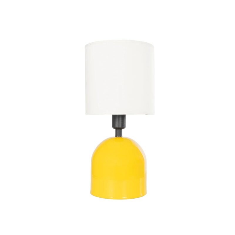 GLOBOSTAR® LOREN 204-0137 Μοντέρνο Επιτραπέζιο Φωτιστικό Πορτατίφ με Ντουί 1 x E14 AC 220-240V IP20 – Κίτρινο & Μπεζ – Μ15,5 x Π15,5 x Υ33cm