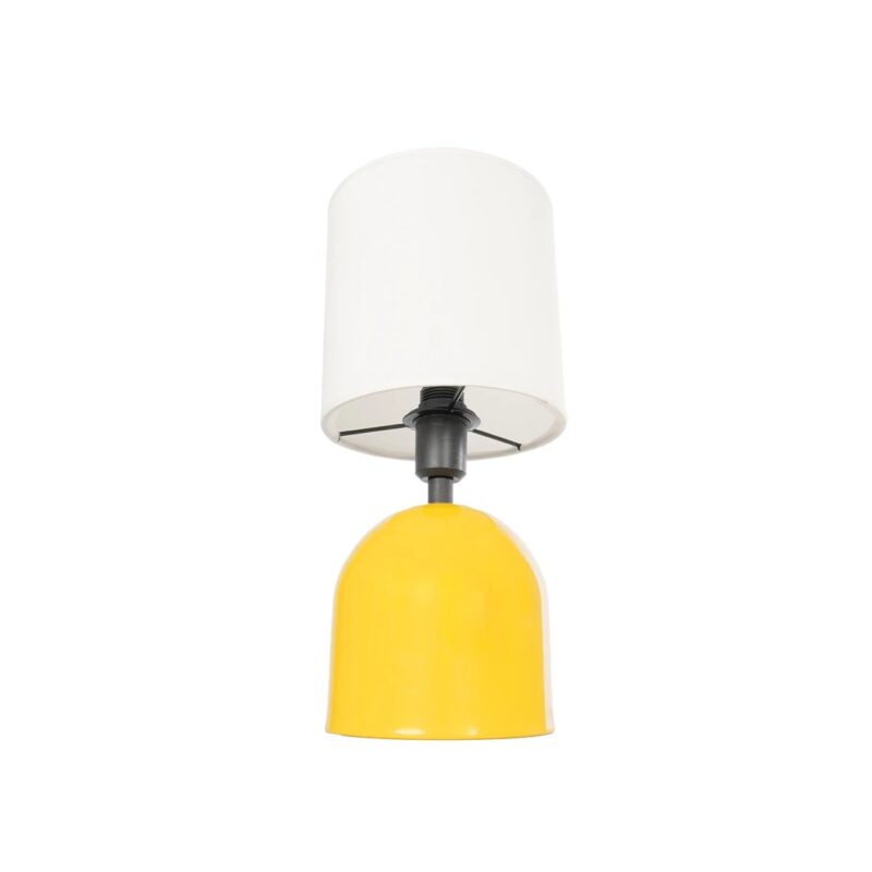 GLOBOSTAR® LOREN 204-0137 Μοντέρνο Επιτραπέζιο Φωτιστικό Πορτατίφ με Ντουί 1 x E14 AC 220-240V IP20 – Κίτρινο & Μπεζ – Μ15,5 x Π15,5 x Υ33cm