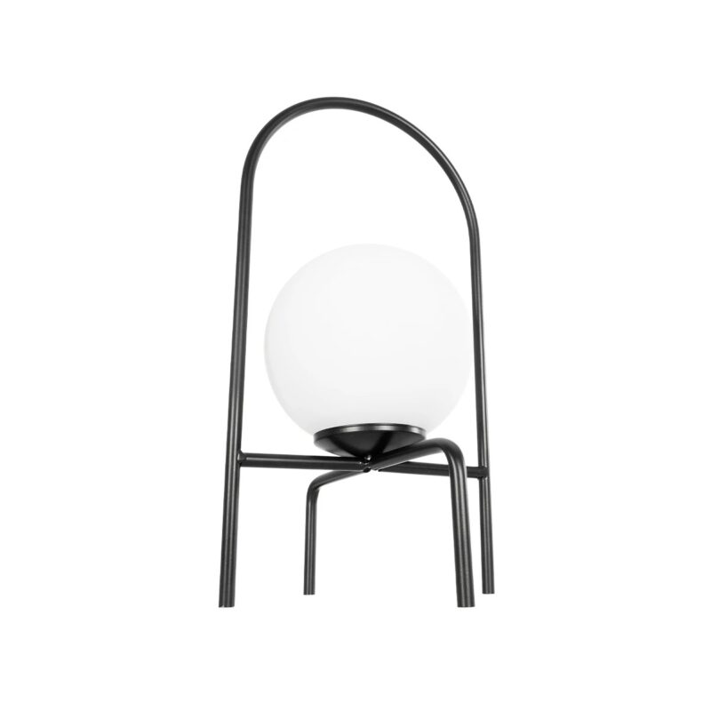 GLOBOSTAR® SPIDY 204-0139 Μοντέρνο Επιτραπέζιο Φωτιστικό Πορτατίφ με Ντουί 1 x E14 AC 220-240V IP20 – Μαύρο & Λευκό – Μ22 x Π20 x Υ38cm