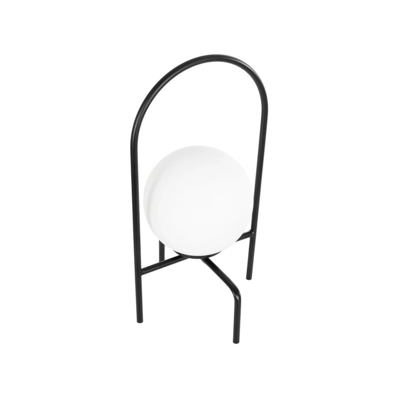 GLOBOSTAR® SPIDY 204-0139 Μοντέρνο Επιτραπέζιο Φωτιστικό Πορτατίφ με Ντουί 1 x E14 AC 220-240V IP20 – Μαύρο & Λευκό – Μ22 x Π20 x Υ38cm
