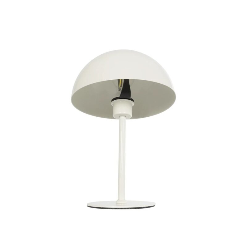 GLOBOSTAR® GASCEIO 204-0140 Μοντέρνο Επιτραπέζιο Φωτιστικό Πορτατίφ με Ντουί 1 x E27 AC 220-240V IP20 – Μπεζ – Μ25 x Π25 x Υ37cm