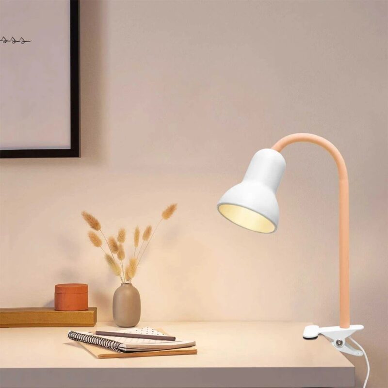 GLOBOSTAR® TAVOLO 204-0151 Παιδικό Επιτραπέζιο Φωτιστικό Πορτατίφ με Ντουί 1 x E14 AC 220-240V IP20 – Πορτοκαλί & Λευκό – Μ11 x Π9 x Υ35cm