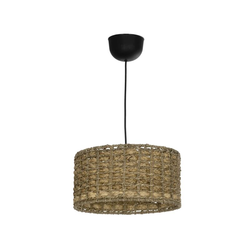 GLOBOSTAR® POMEGRANDE 204-0157 Boho Κρεμαστό Φωτιστικό Οροφής με Ντουί 1 x E27 AC 220-240V IP20 – Μπεζ – Μ31 x Π31 x Υ18cm