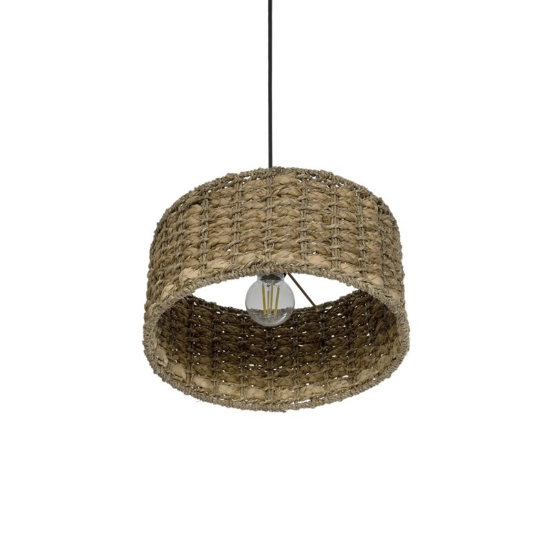GLOBOSTAR® POMEGRANDE 204-0157 Boho Κρεμαστό Φωτιστικό Οροφής με Ντουί 1 x E27 AC 220-240V IP20 – Μπεζ – Μ31 x Π31 x Υ18cm