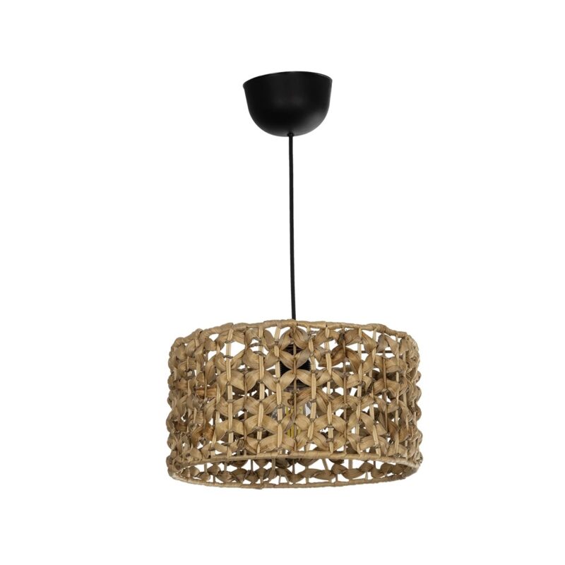 GLOBOSTAR® SAND 204-0160 Boho Κρεμαστό Φωτιστικό Οροφής με Ντουί 1 x E27 AC 220-240V IP20 – Καφέ – Μ30 x Π30 x Υ19cm
