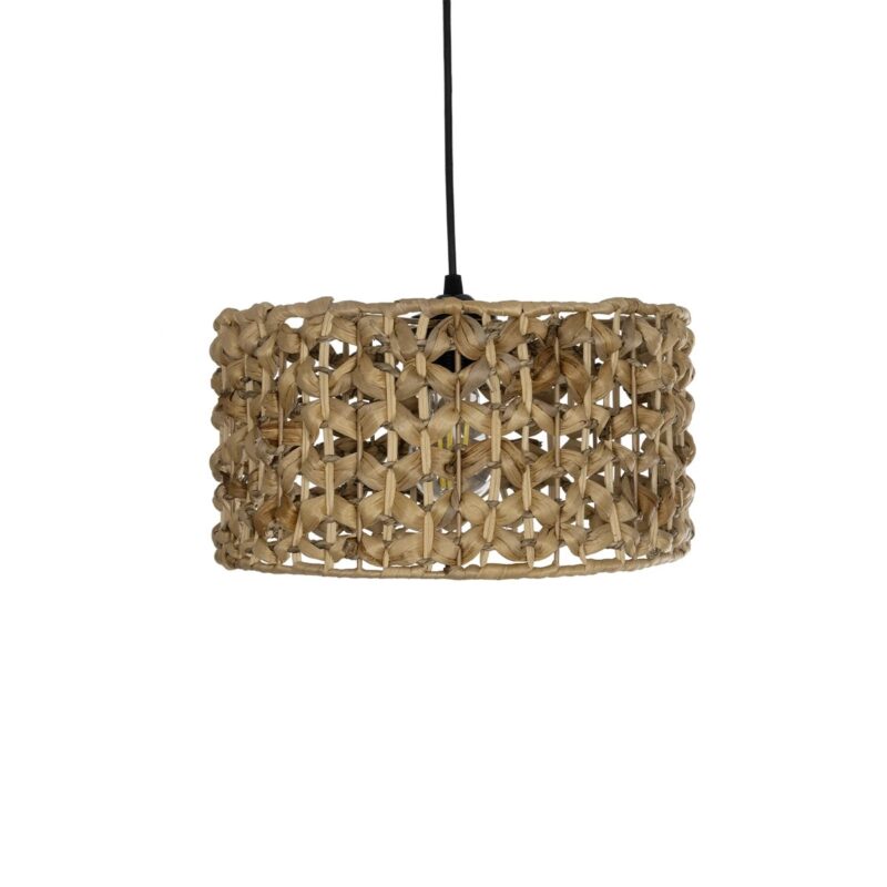 GLOBOSTAR® SAND 204-0160 Boho Κρεμαστό Φωτιστικό Οροφής με Ντουί 1 x E27 AC 220-240V IP20 – Καφέ – Μ30 x Π30 x Υ19cm