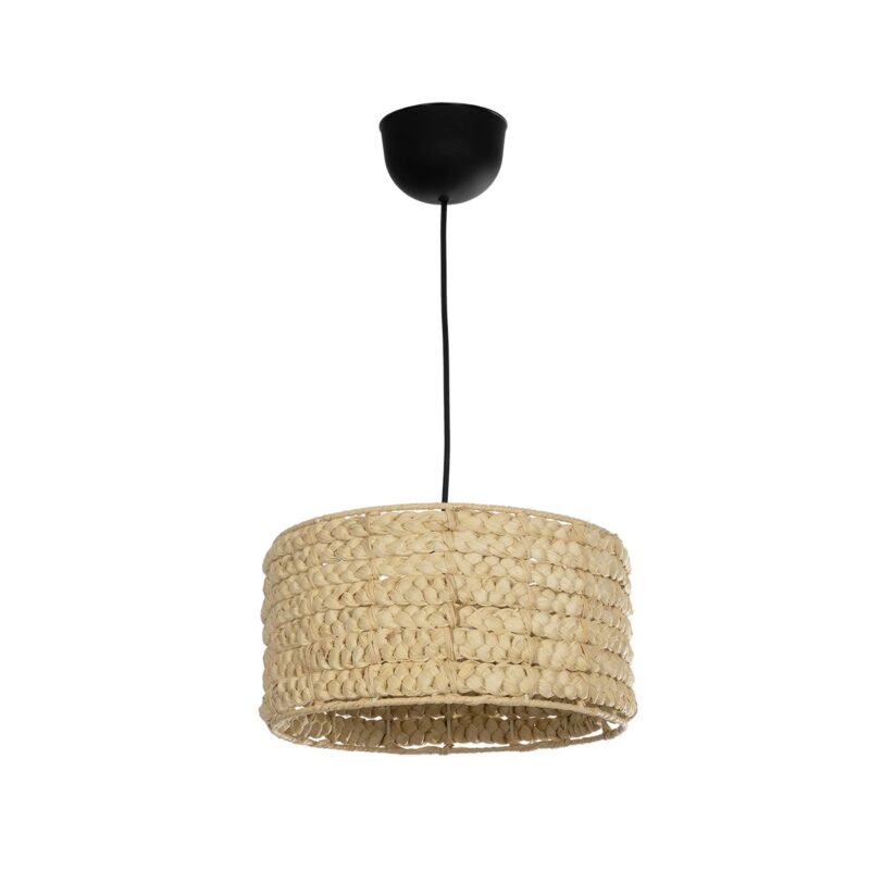 GLOBOSTAR® POMEGRANDE 204-0161 Boho Κρεμαστό Φωτιστικό Οροφής με Ντουί 1 x E27 AC 220-240V IP20 – Μπεζ – Μ32 x Π32 x Υ19cm